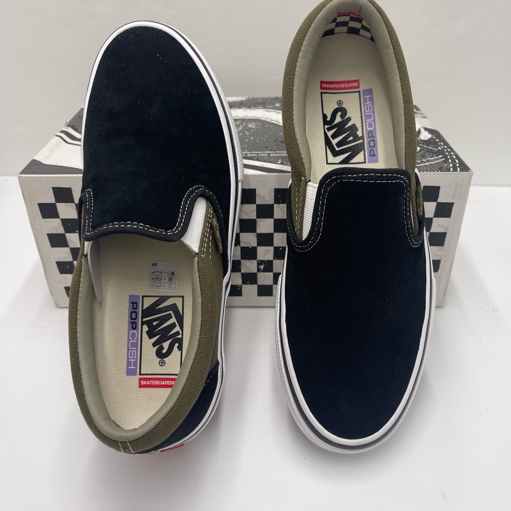 Vans Men’s Skate Slip-On
Black Olive Sneakers
VN0A5FCAB1V - Picture 5 of 16